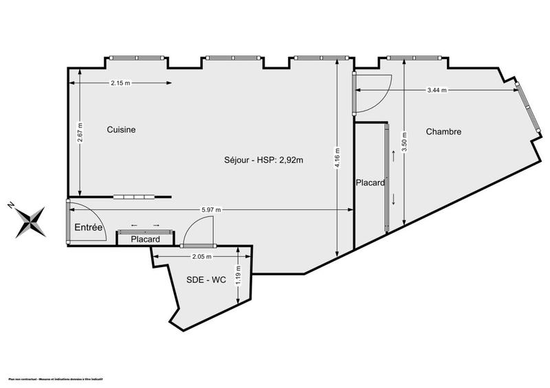 Appartement - 36 m² - 2 pièces