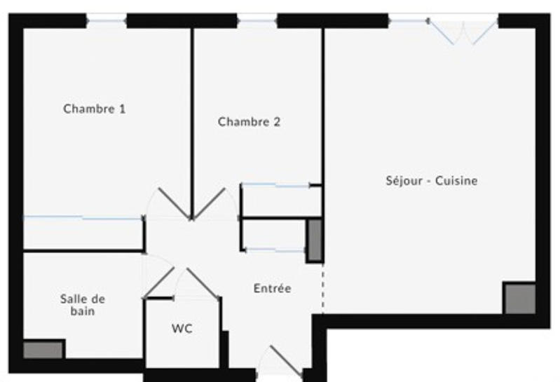 Appartement - 61 m² - 3 pièces
