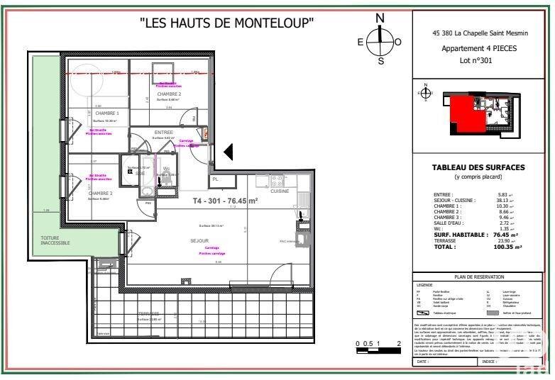 Appartement - 76 m² - 4 pièces