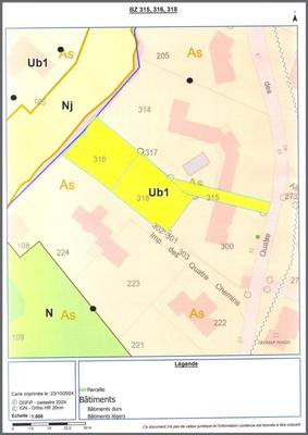 Terrain constructible - 1 208 m²