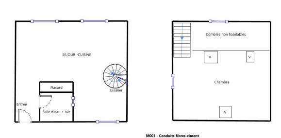 Duplex - 41 m² - 2 pièces