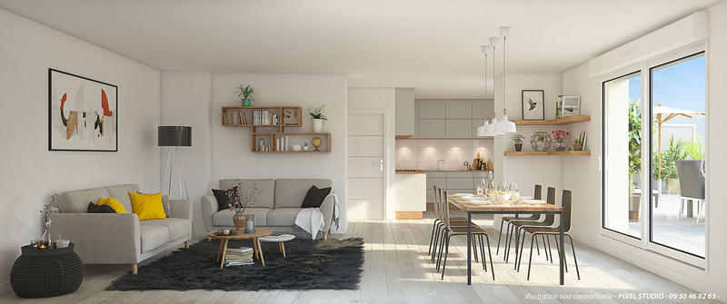 Appartement - 65 à 68 m² - 3 pièces