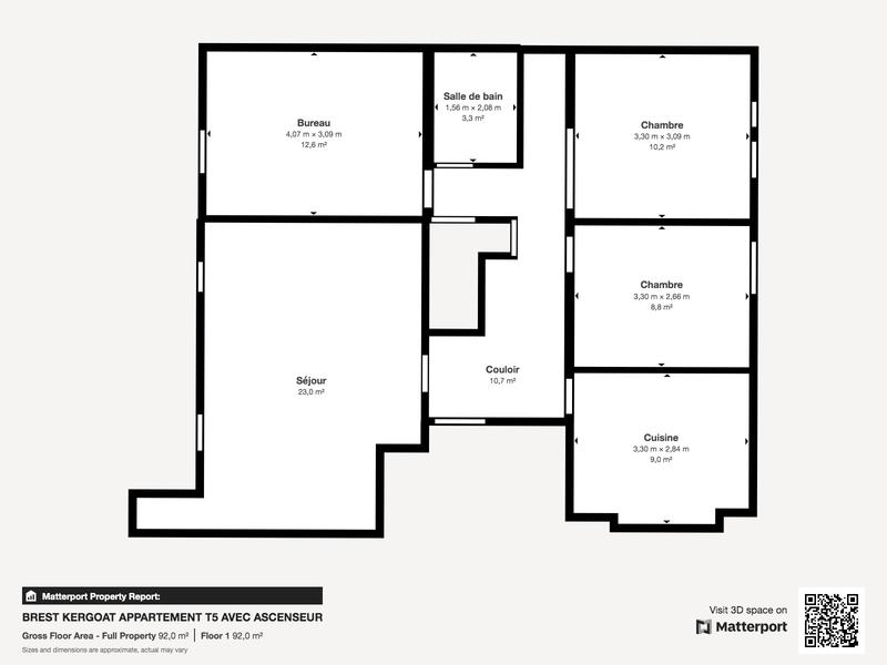 Appartement - 92 m² - 5 pièces