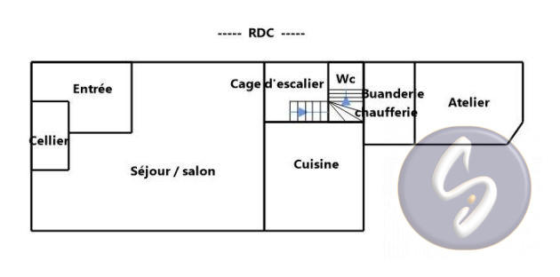 Maison ancienne - 122 m² - 4 pièces