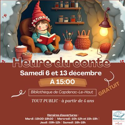 L'heure du conte à la bibliothèque de Capdenac-le-Haut