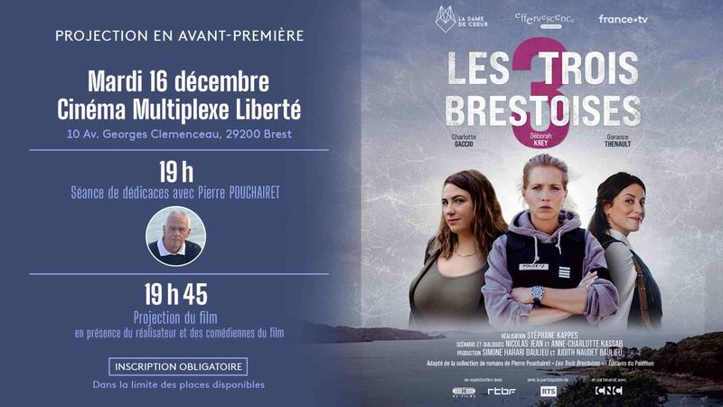 Les Trois Brestoises : Dédicaces de l'auteur Pierre Pouchairet suivie d'une projection évènement de l'adaptation