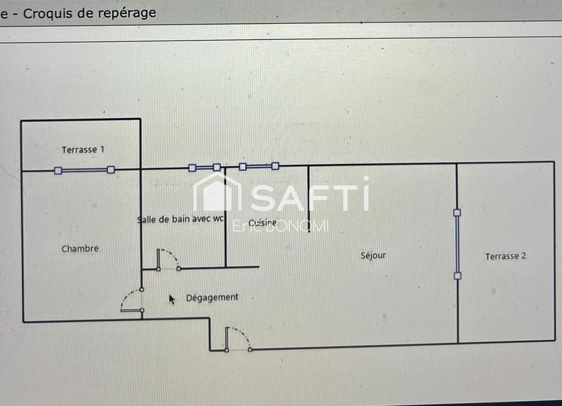 Appartement - 42 m² - 2 pièces