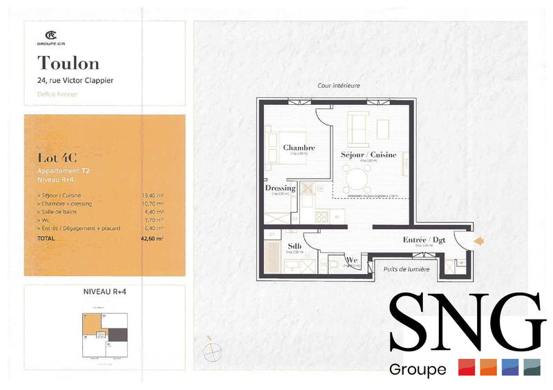 Appartement - 42 m² - 2 pièces