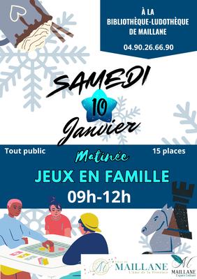 Matinée jeux de société en famille Janvier