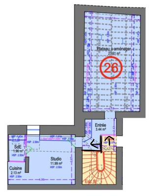 Appartement - 30 m² - 2 pièces