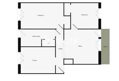 Appartement - 54 m² - 3 pièces