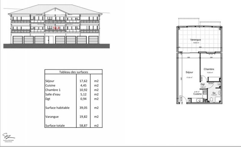 Appartement - 51 m² - 2 pièces