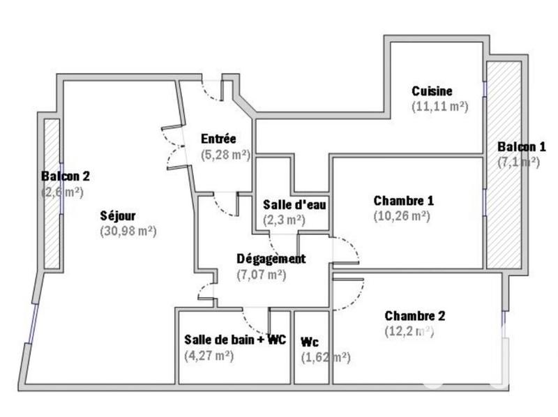 Appartement - 85 m² - 4 pièces