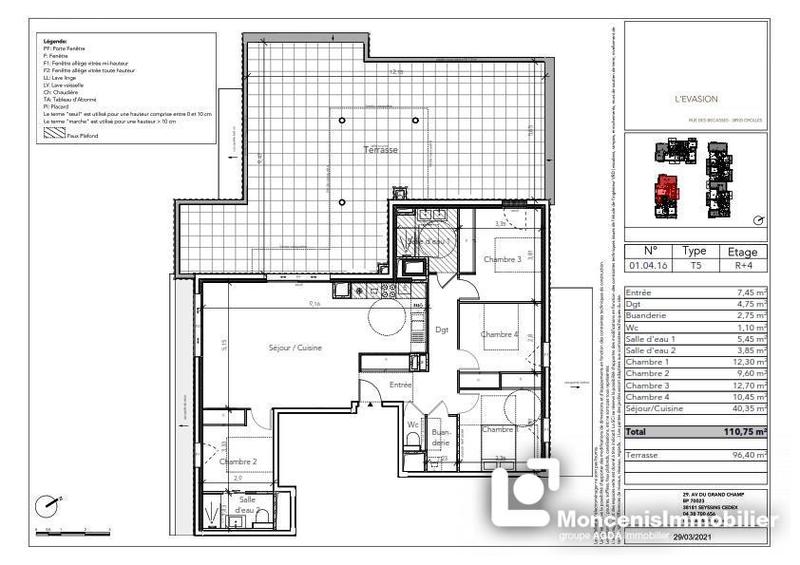 Appartement - 111 m² - 5 pièces