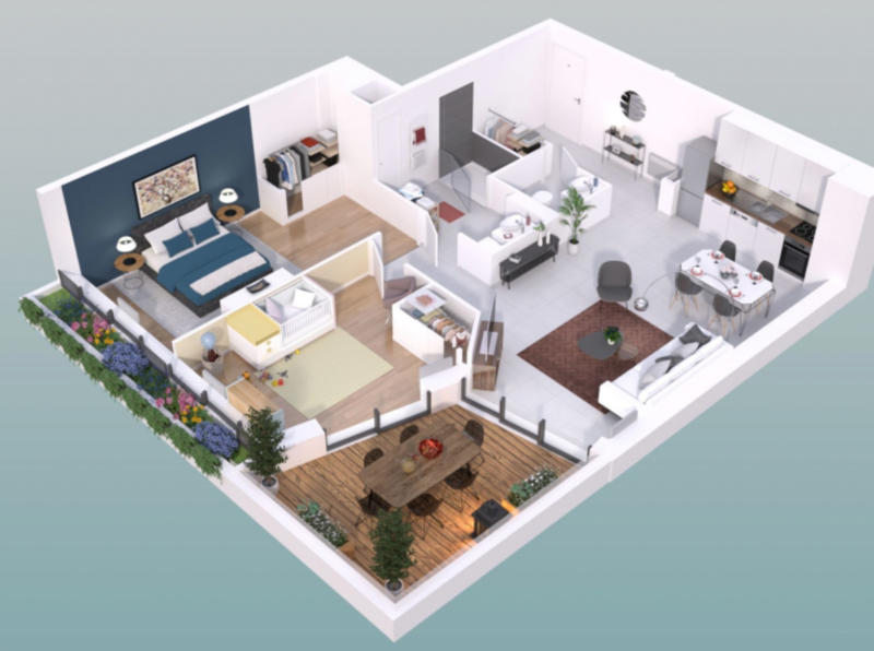 Appartement - 46 m² - 2 pièces