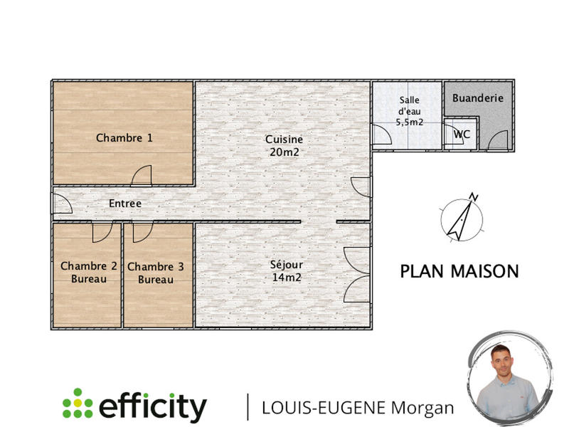 Maison - 76 m² - 4 pièces