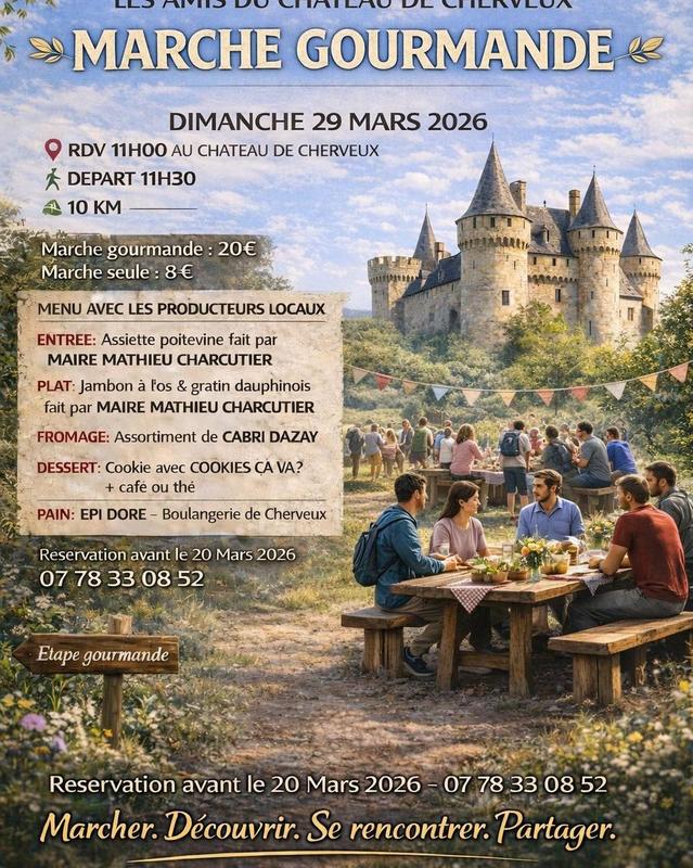 Marche gourmande au Château de Cherveux