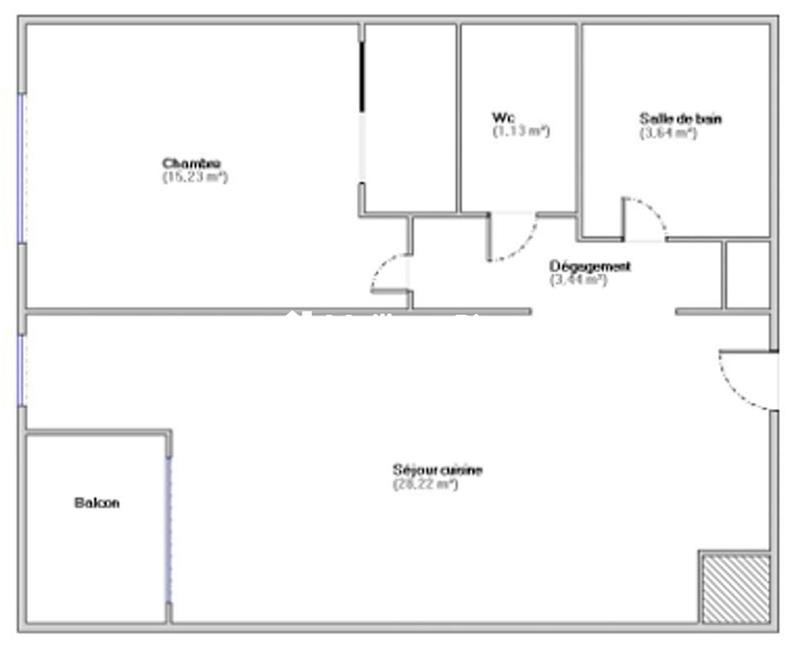 Appartement - 52 m² - 2 pièces