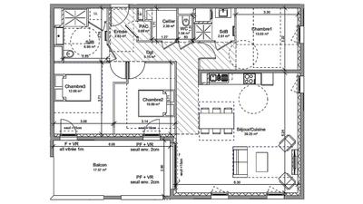 Appartement - 97 m² - 4 pièces