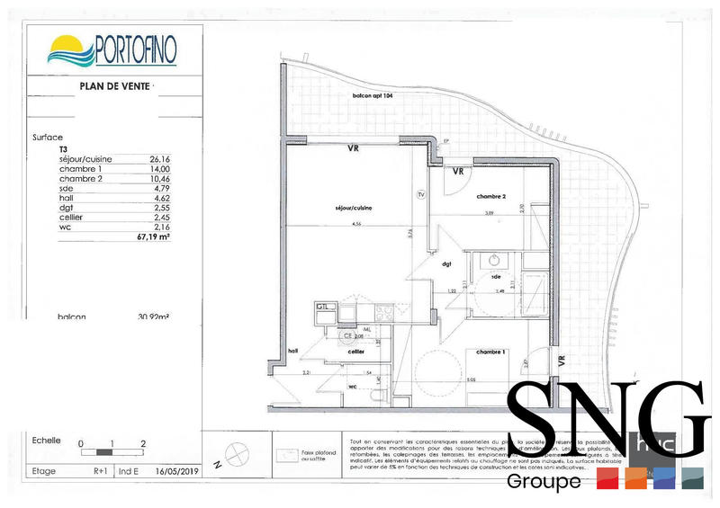 Appartement - 67 m² - 3 pièces