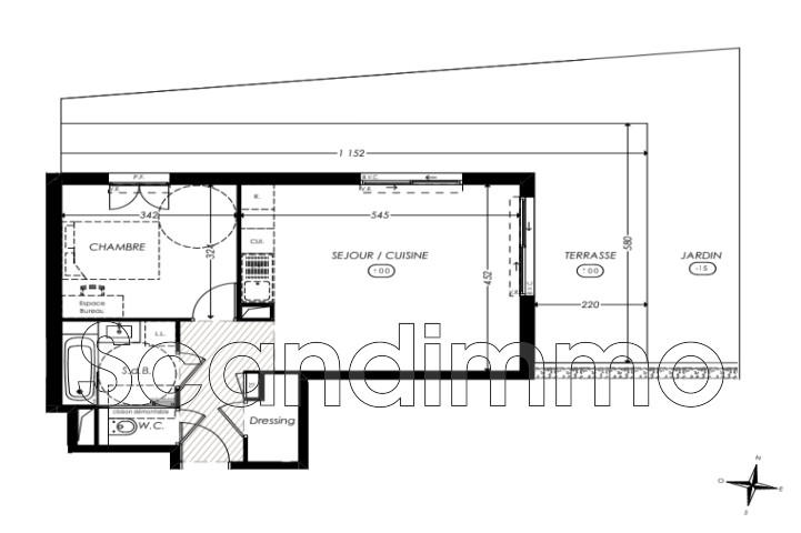 Appartement - 47 m² - 2 pièces