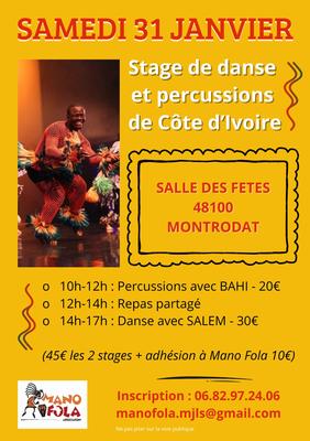 Stage de Danse et Percussions de Côte d'Ivoire