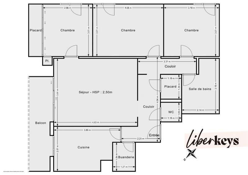 Appartement - 78 m² - 4 pièces