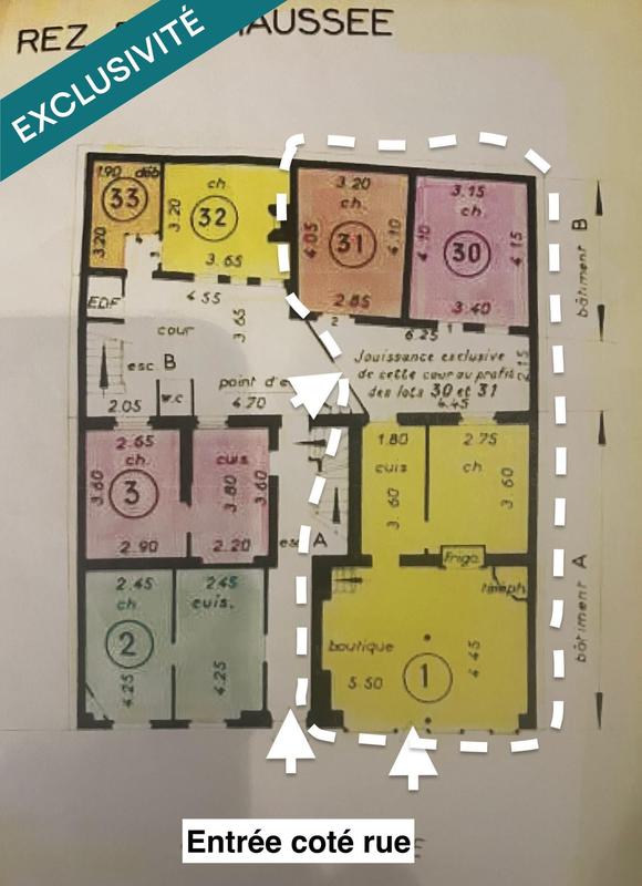 Local commercial - 72 m² - 3 pièces