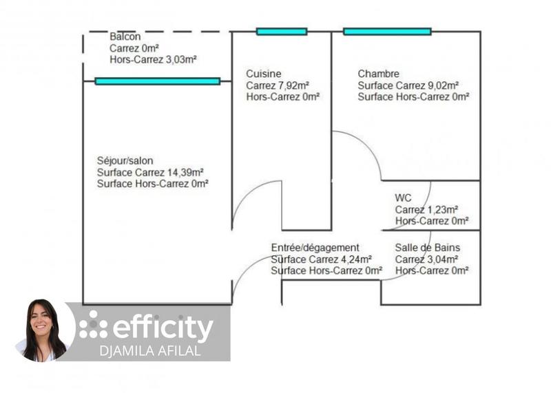 Appartement - 40 m² - 2 pièces