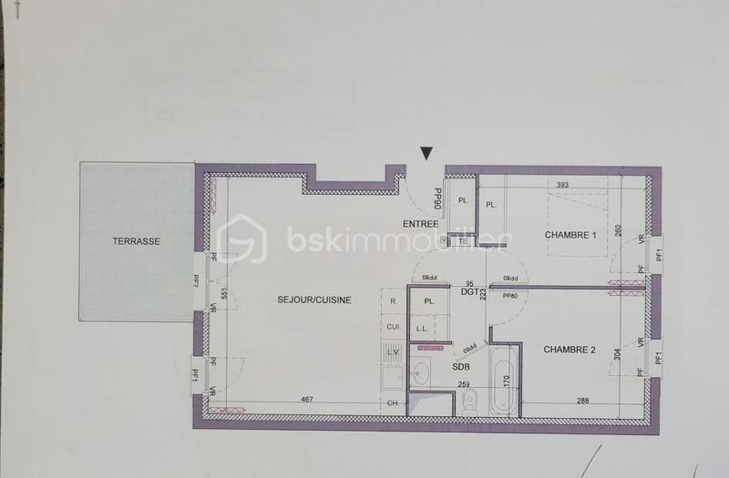 Appartement - 54 m² - 3 pièces