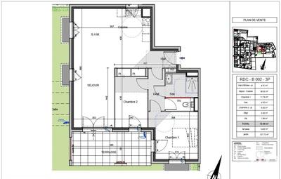 Appartement - 72 m² - 3 pièces