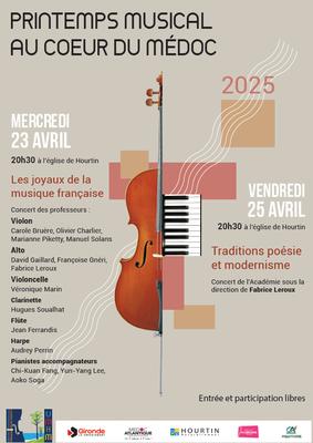 Concert du printemps musical au coeur du médoc : les joyaux de la musique française