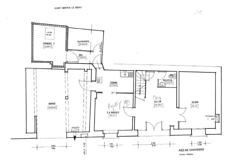 Maison de bourg - 111 m² - 5 pièces