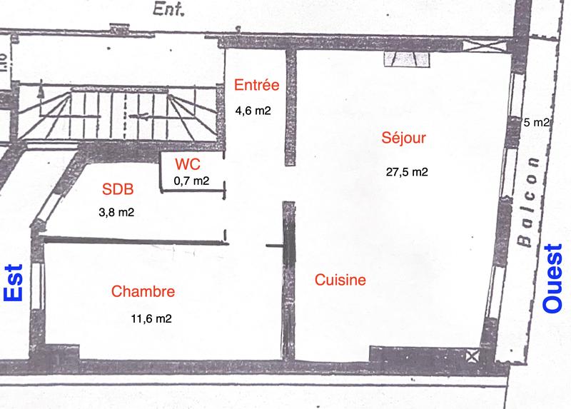 Appartement - 48 m² - 2 pièces