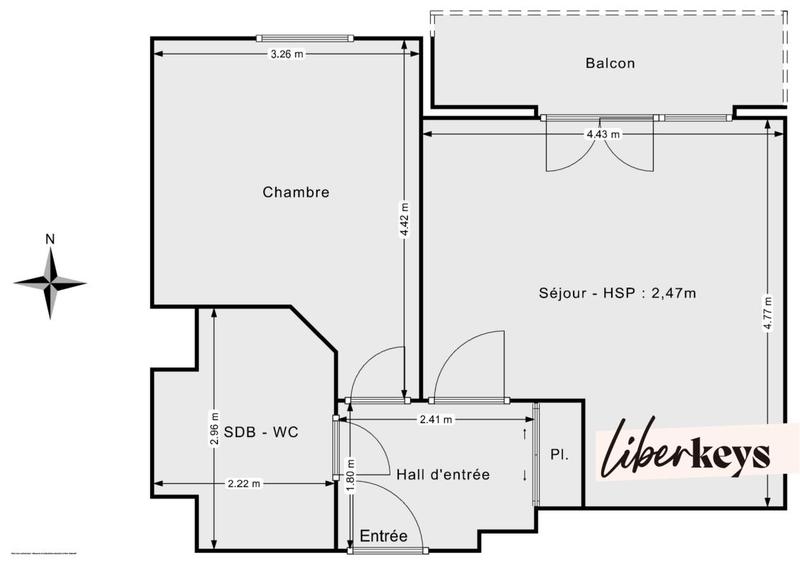 Appartement - 40 m² - 2 pièces