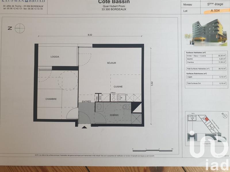 Appartement - 40 m² - 2 pièces