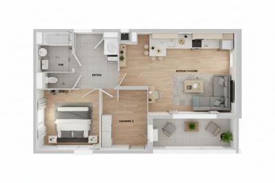 Appartement - 61 m² - 3 pièces