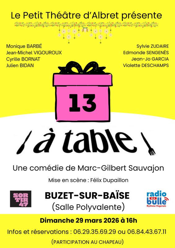 Théâtre : à table !
