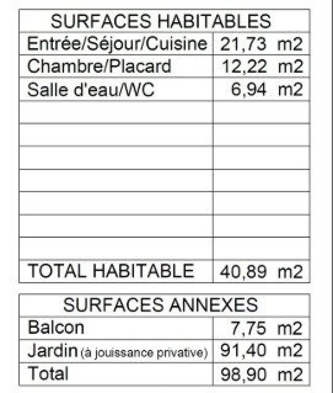 Appartement - 41 m² - 2 pièces