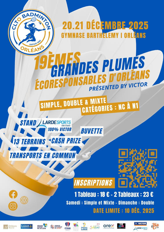 Tournoi 19èmes Plumes Écoresponsables d'Orléans