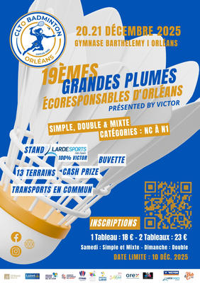 Tournoi 19èmes Plumes Écoresponsables d'Orléans
