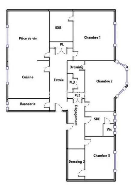 Appartement - 115 m² - 5 pièces