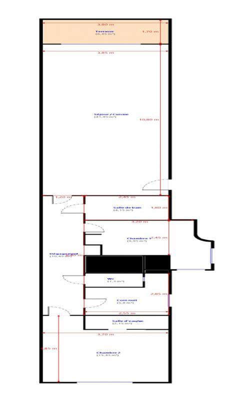 Appartement - 91 m² - 4 pièces