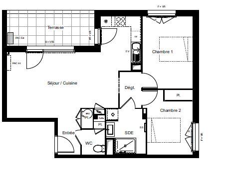 Appartement - 64 m² - 3 pièces