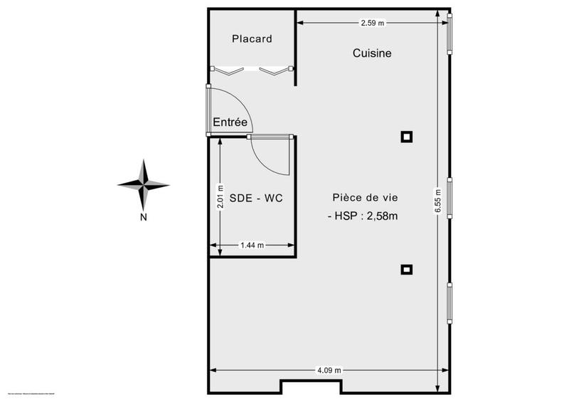 Appartement - 23 m² - 1 pièce