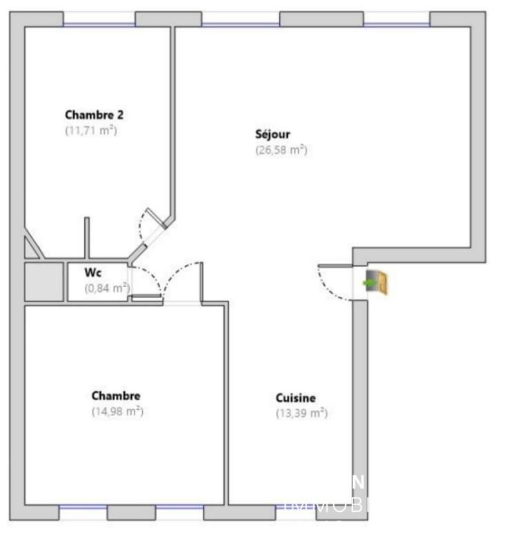 Appartement - 67 m² - 3 pièces