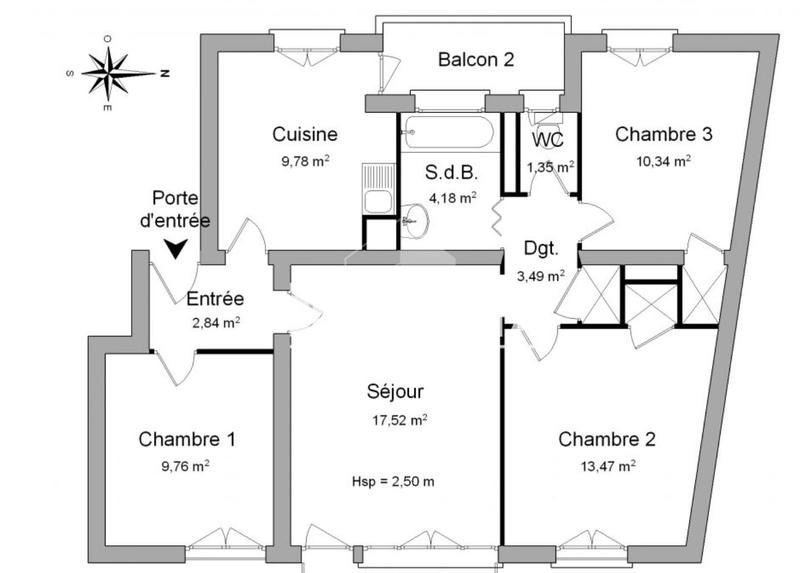Appartement - 73 m² - 4 pièces