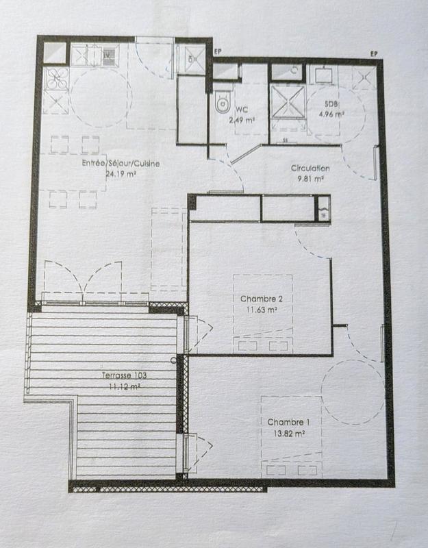 Appartement - 67 m² - 3 pièces