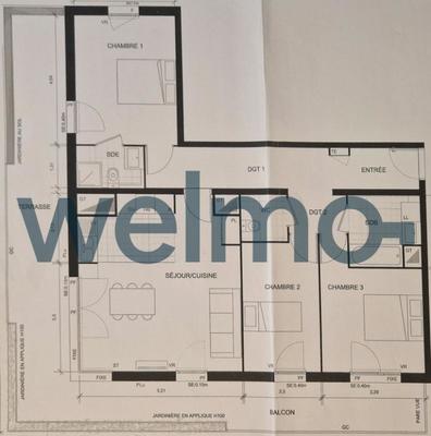 Appartement - 90 m² - 4 pièces