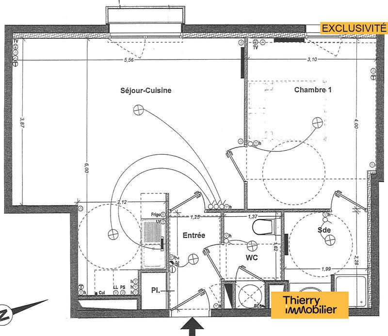 Appartement - 49 m² - 2 pièces